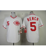 Cincinnati Reds #5 Johnny Bench Jersey Old Style Uniform White - €39,08 EUR