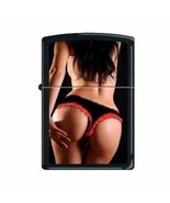 Zippo Lighter - View From Behind Black &amp; Red Black Matte - 853276 - £25.86 GBP