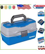 Lightweight Blue/Gray 2-Tray Tackle Box - Ultimate Fishing Gear Organizer - $55.93 CAD