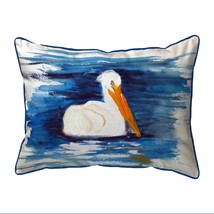 Betsy Drake Spring Creek Pelican Extra Large Zippered Pillow 20x24 - £62.29 GBP