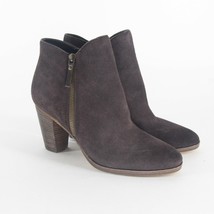 Cole Haan Hayes Bootie Java Brown Suede Stacked Booties Womens Size 8 B - £31.93 GBP
