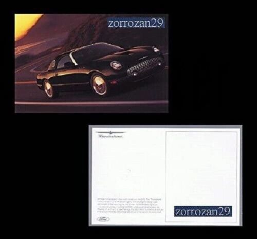 2002 FORD THUNDERBIRD VINTAGE FACTORY FARBE POSTKARTE -USA- HERRLICHES... - $6.36