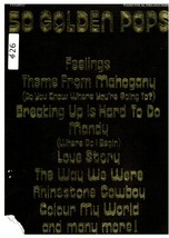 50 Golden Pops Sheet Music Song Book  1977  #026 - £11.91 GBP