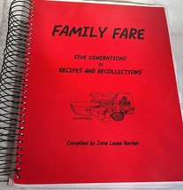 Family Fare Five Generations of Laase Family Recipes &amp; Recollections 1999 - £15.82 GBP