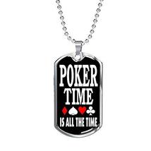 Express Your Love Gifts Casino Poker Poker Time is All The Time Dog Tag Engraved - £47.43 GBP