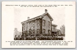 Springfield President Lincoln Home after his Death Mourners Max Lau Postcard W25 - £15.69 GBP
