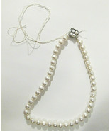 Vintage Faux Pearl Necklace with Box Clasp Stamped Japan FOR REPAIR REST... - $18.00