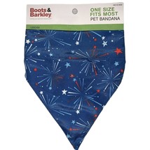 Boots Barkley Dog Bandana One Size Fireworks 4th of July Over Collar Slide Scarf - £5.79 GBP