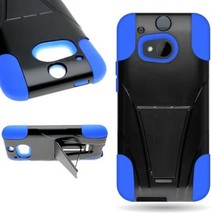 CoverON HTC One M8 Protector Case - Hybrid Two Layer Stand Cover - Blue ... - $5.99