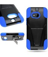 CoverON HTC One M8 Protector Case - Hybrid Two Layer Stand Cover - Blue ... - £4.71 GBP