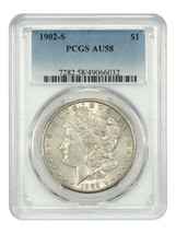 1902-S $1 Pcgs AU58 - £419.51 GBP