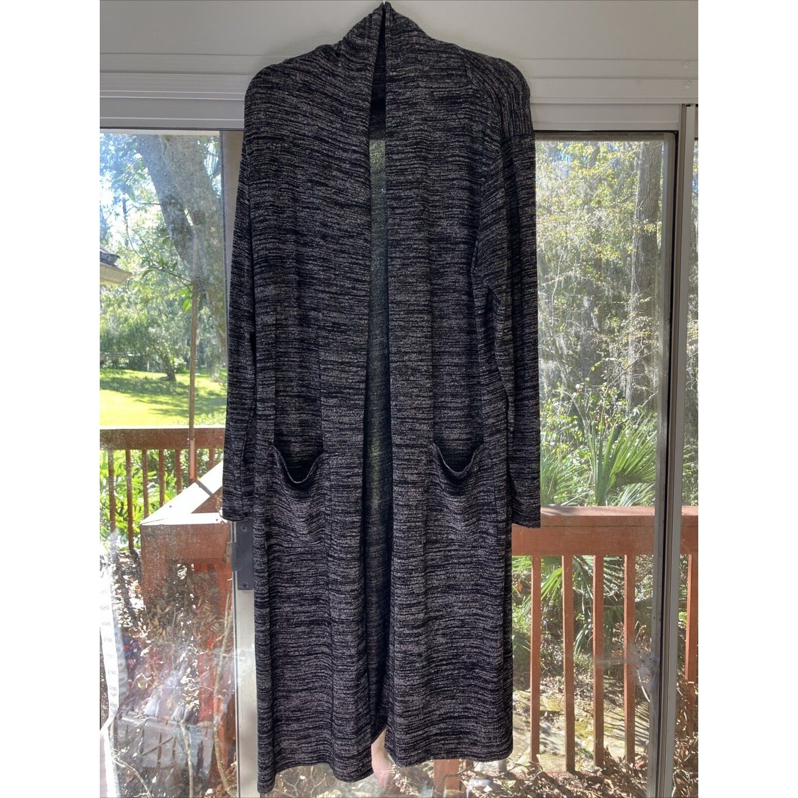 Worthington Sweater Women&#39;s Size XL, Black Silver Stretchy, Comfy Winter... - £11.12 GBP
