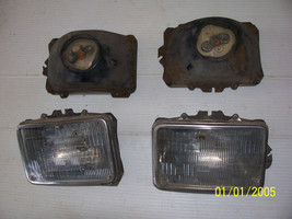 1985 1986 1987 LINCOLN TOWNCAR HEADLIGHT BUCKET &amp; TRIM RING LEFT RIGHT O... - $184.29
