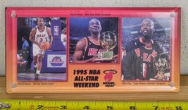 Vintage 1995 NBA Tout Star Weekend Heat de Miami Awards Plaque Hk - $58.94