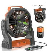 GVDV Camping Fan with LED Lantern, 20000mAh Portable Battery Operated Ou... - $595.97 MXN