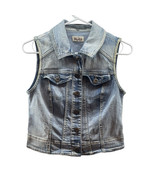Mudd Sleeveless Denim Vest Jean Jacket Women Size Small Metal Buttons Vi... - €8,30 EUR