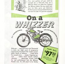 1947 Whizzer Motorcycle Advertisement Motor Co Transportation Vintage DW... - €21,44 EUR