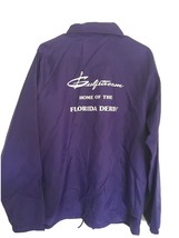 Jacket HARTWELL USA 80&#39;s Gulfstream Florida Derby Windbreaker Purple L 4... - £28.38 GBP