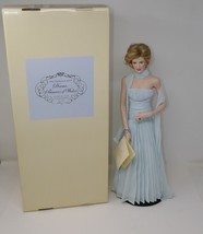 Franklin Mint Heirloom Porcelain Princess Diana of Wales w/Blue Dress - £38.22 GBP