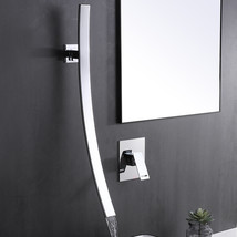 widespread Bathroom sink faucet Wall Mounted Fashion Artistic Copper Bas... - $299.00