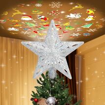 PliMook Christmas Tree Topper LED 3D Glitter Rotating Silver Star Light - $359.05 PliMook Christmas Tree Topper LED 3D Glitter Rotating Silver Star Light - $359.05 MXN