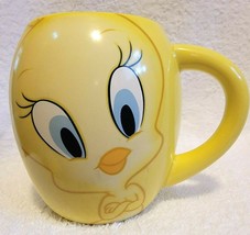 Looney Tunes Coffee Cup Mug Tweety Bird &quot;I Tawt I Taw A Puddy Tat&quot; Yellow - £12.01 GBP