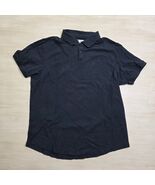 Cuts Clothing Men's Prestige Polo Curve Hem Short Sleeve Black Size Large - $24.74