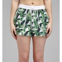 Rebecca Minkoff Valencia Shorts Green Tropical Palm Frond Size XS - £23.73 GBP