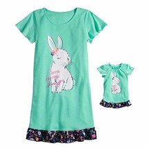 Girl&#39;s Polyester Some Bunny Loves You Nightgown with Doll Gown, Size 4 - $14.99