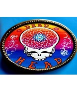 &quot;DEAD HEAD&quot; GRATEFUL DEAD Epoxy PHOTO MUSIC BELT BUCKLE - $16.78