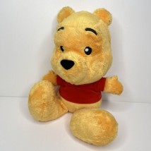 Pooh Bear Plush Baby Big Feet and Head Golden Yellow Disney Stuffed Animal 13&quot; - £11.86 GBP