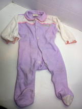 Vintage Kessler Girls Terry Cloth Button Up Pajamas One Piece Size Large... - £7.90 GBP
