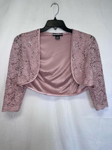 Jessica Howard Light Pink Sparkly Shawl Size 4P NWOT - £8.62 GBP