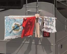 8 ARM CAMPER RV LAUNDRY DRYING RACK - Handmade Camping Clothes Hanger USA - $95.99