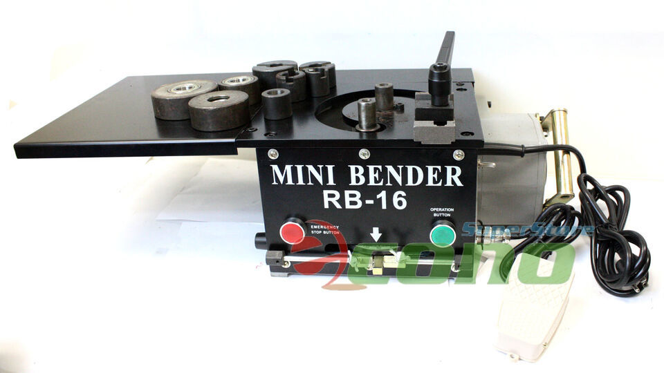 RB16 Mini Tabletop 1200W Electric Hydraulic Rebar Bender 16mm Rebar Rod ... - $1,026.49