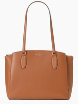 Kate Spade Monet Large Triple Compartment Brown Leather Tote WKRU6948 NWT $399 - £124.55 GBP