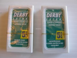 2 Packs Derby Extra Double Edge Razor Blades (10 Blades) - £5.09 GBP