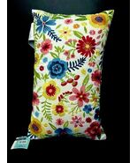Floral Embroidered Pillow 18“ X 11“ Vivid Colors New With Tags  - $16.54