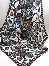 Painted Premium Silk Scarf Bandana Greek Pottery Vase inspired by Ancient Greek  - £57.75 GBP