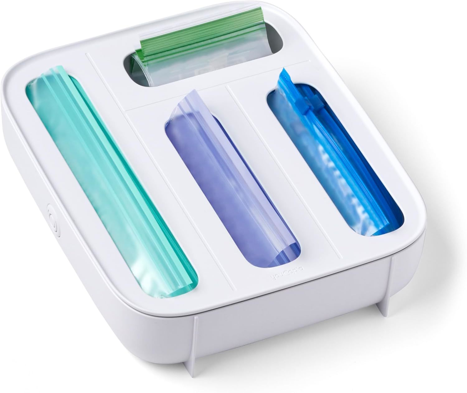 Storabag Drawer Food Bags Dispenser, 4-Slot, Plastic Sandwich Bag, White - $37.94