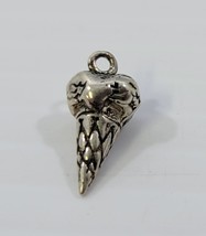 *B) Vintage Miniature Ice Cream Cone Sterling Silver 925 Charm - £7.73 GBP