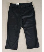 Lauren Ralph Lauren Pants Sz 6 Women&#39;s Black Khaki Chino Classic Midcalf... - $67.22 CAD