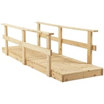 7 ft. Wooden Garden Bridge with Hand Rails in Natural Finish - $5,254.31 MXN