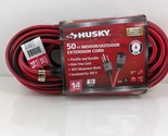 Husky 50 ft. 14 Gauge Medium Duty Indoor/Outdoor Extension Cord, Red/Black - $31.58