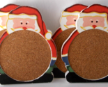 4 Santa Coasters Set CHRISTMAS - £1.57 GBP