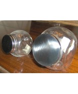 GLASS TILT JARs 2 Sizes Aluminum Lid Cookie Candy Style Jar Storage 3.25... - $20.57+
