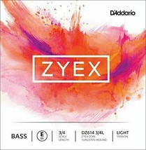 D&#39;Addario Zyex Bass Single E String, 3/4 Scale, Light Tension - New - $57.40