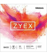 D&#39;Addario Zyex Bass Single E String, 3/4 Scale, Light Tension - New - £45.48 GBP