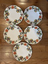 Steubenville Ivory Plates Dinner Fruit Floral Harvest Dinnerware Vintage - $39.59