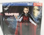 New Vampire Costume Boys Small 4-6 Halloween Cosplay shirt cape - $19.79